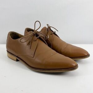 Everlane Brown Leather The Modern Loafer Lace Up Pointed Toe Italy Size 9.5